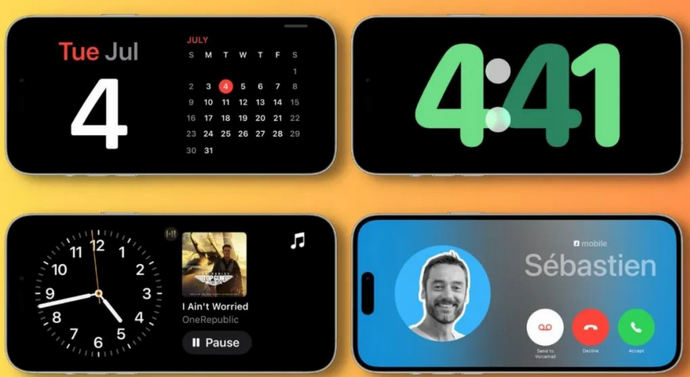 八步苹果手机维修分享iOS17横屏充电待机显示有什么好处 