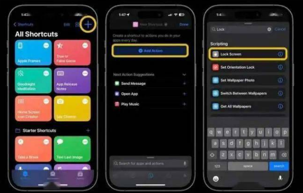 八步苹果14锁屏维修店分享iPhone14升级iOS16.4后如何创建锁屏快捷方式 